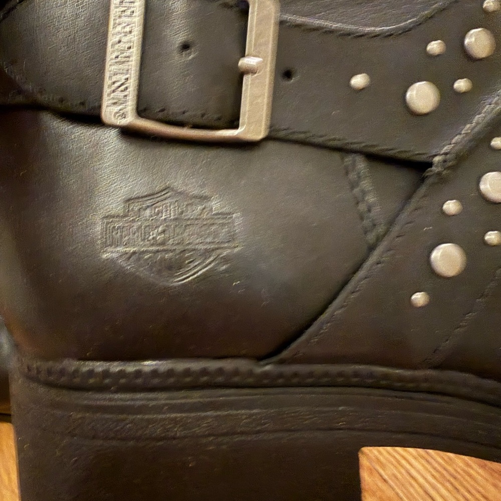 Harley-Davidson Black Textured Footwear - Picture 8 of 16